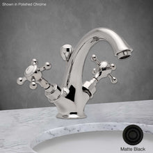 Load image into Gallery viewer, Brighton Single Hole Lavatory Faucet with Cross Handle in Matte Black