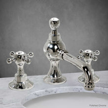 Load image into Gallery viewer, Pembroke Widespread Lavatory Faucet with Cross Handle in Polished Chrome