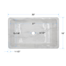Load image into Gallery viewer, Italian Handmade Ceramic Fireclay White Farmhouse Sink