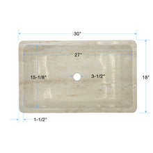 Load image into Gallery viewer, Italian Handmade Ceramic Fireclay Farmhouse Sink in Travertine Appearance