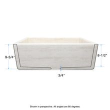 Load image into Gallery viewer, Italian Handmade Ceramic Fireclay Farmhouse Sink in Travertine Appearance