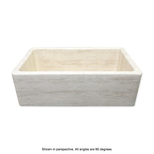 Load image into Gallery viewer, Italian Handmade Ceramic Fireclay Farmhouse Sink in Travertine Appearance
