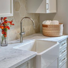 Load image into Gallery viewer, Italian Handmade Ceramic Fireclay White Farmhouse Sink