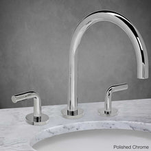 Load image into Gallery viewer, Slim Widespread Lavatory Faucet with Curved Handle in Polished Chrome