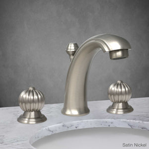 Cannes Widespread Lavatory Faucet in Satin Nickel