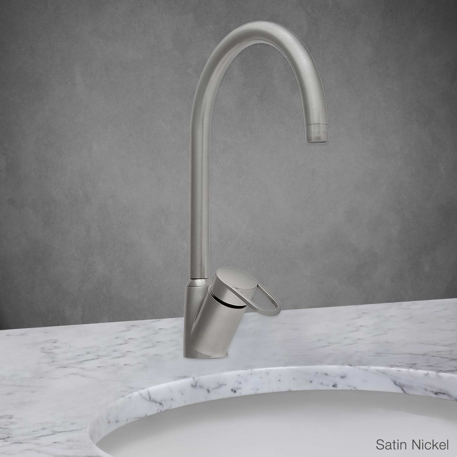 Gardo Single Hole Kitchen Faucet in Satin Nickel