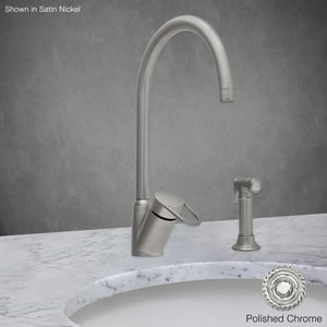 Gardo Single Hole Kitchen Faucet with Sprayer in Polished Chrome