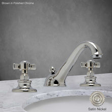 Load image into Gallery viewer, Kent Widespread Lavatory Faucet with Cross Handle in Satin Nickel
