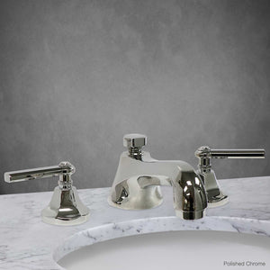Merano Widespread Lavatory Faucet with Lever Handle in Polished Chrome