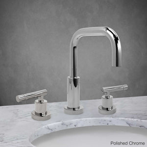 Milano Widespread Lavatory Faucet with Lever Handle in Polished Chrome