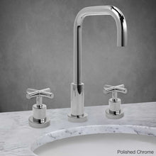 Load image into Gallery viewer, Milano Tall Widespread Lavatory Faucet with Cross Handle in Polished Chrome
