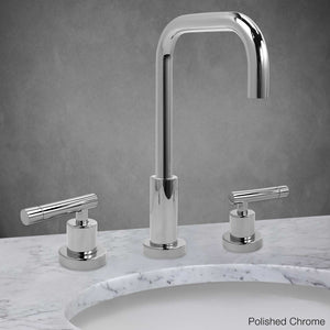 Milano Tall Widespread Lavatory Faucet with Lever Handle in Polished Chrome