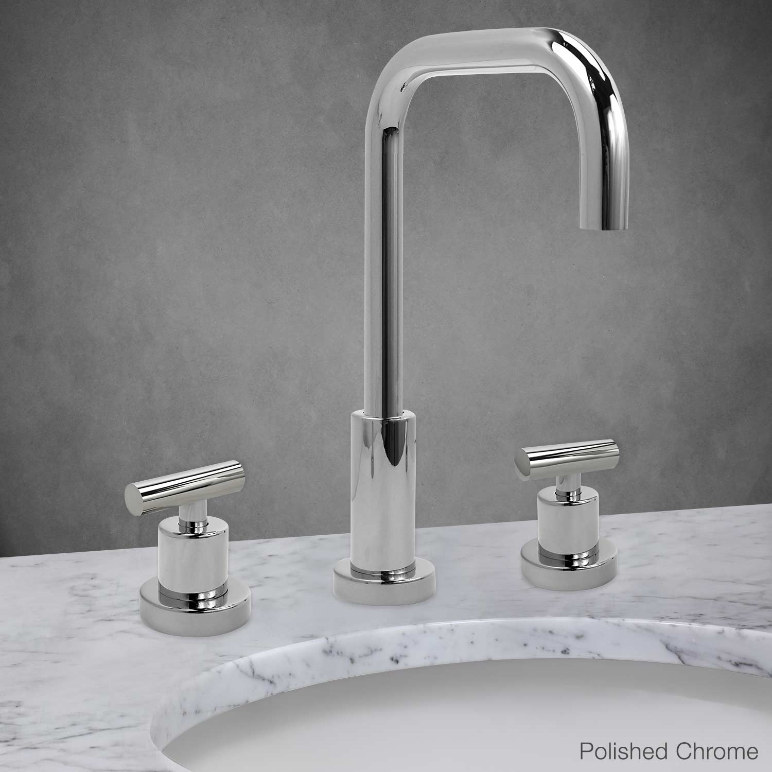 Milano Tall Widespread Lavatory Faucet with T Handle in Polished Chrome