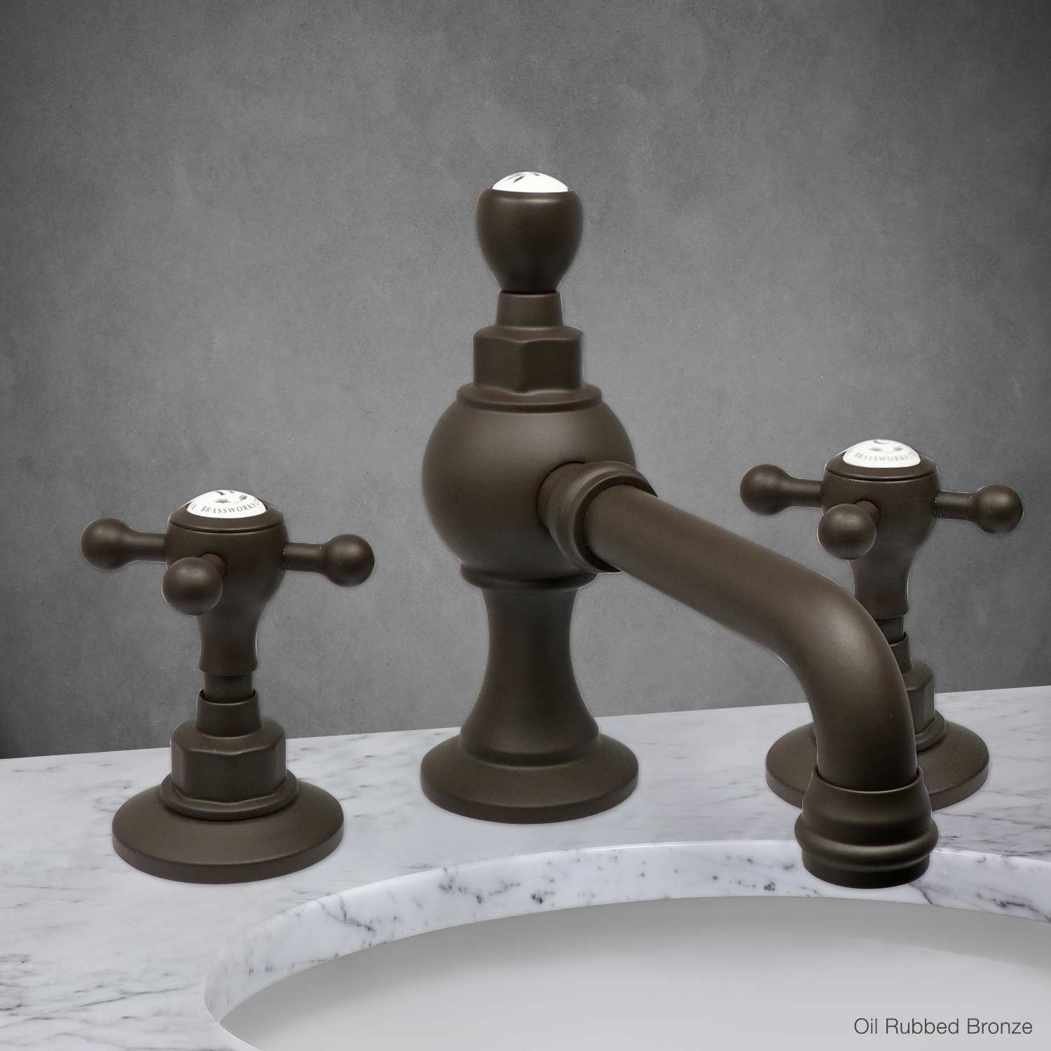 Pembroke Widespread Lavatory Faucet with Cross Handle in Oil Rubbed Bronze