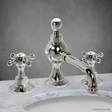 Load image into Gallery viewer, Pembroke Widespread Lavatory Faucet with Cross Handle in Polished Chrome
