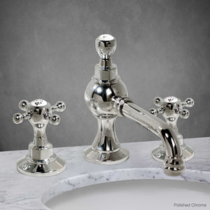 Pembroke Widespread Lavatory Faucet with Cross Handle in Polished Chrome