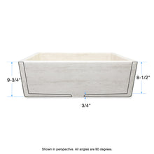 Load image into Gallery viewer, Italian Handmade Ceramic Fireclay Farmhouse Sink in Travertine Appearance
