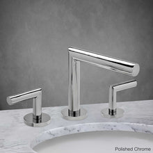 Load image into Gallery viewer, Slim Widespread Lavatory Faucet with Angled Handle in Polished Chrome
