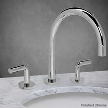 Load image into Gallery viewer, Slim Widespread Lavatory Faucet with Curved Handle in Polished Chrome
